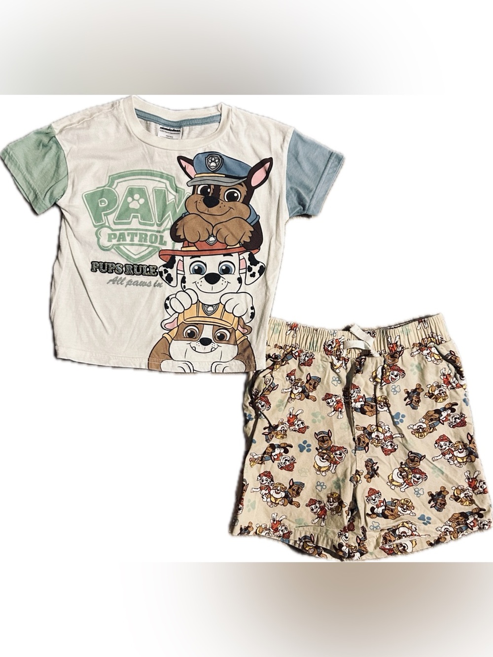 Nickelodeon Character Toddler Boys' 2-Piece Short Set featuring PAW Patrol 4T